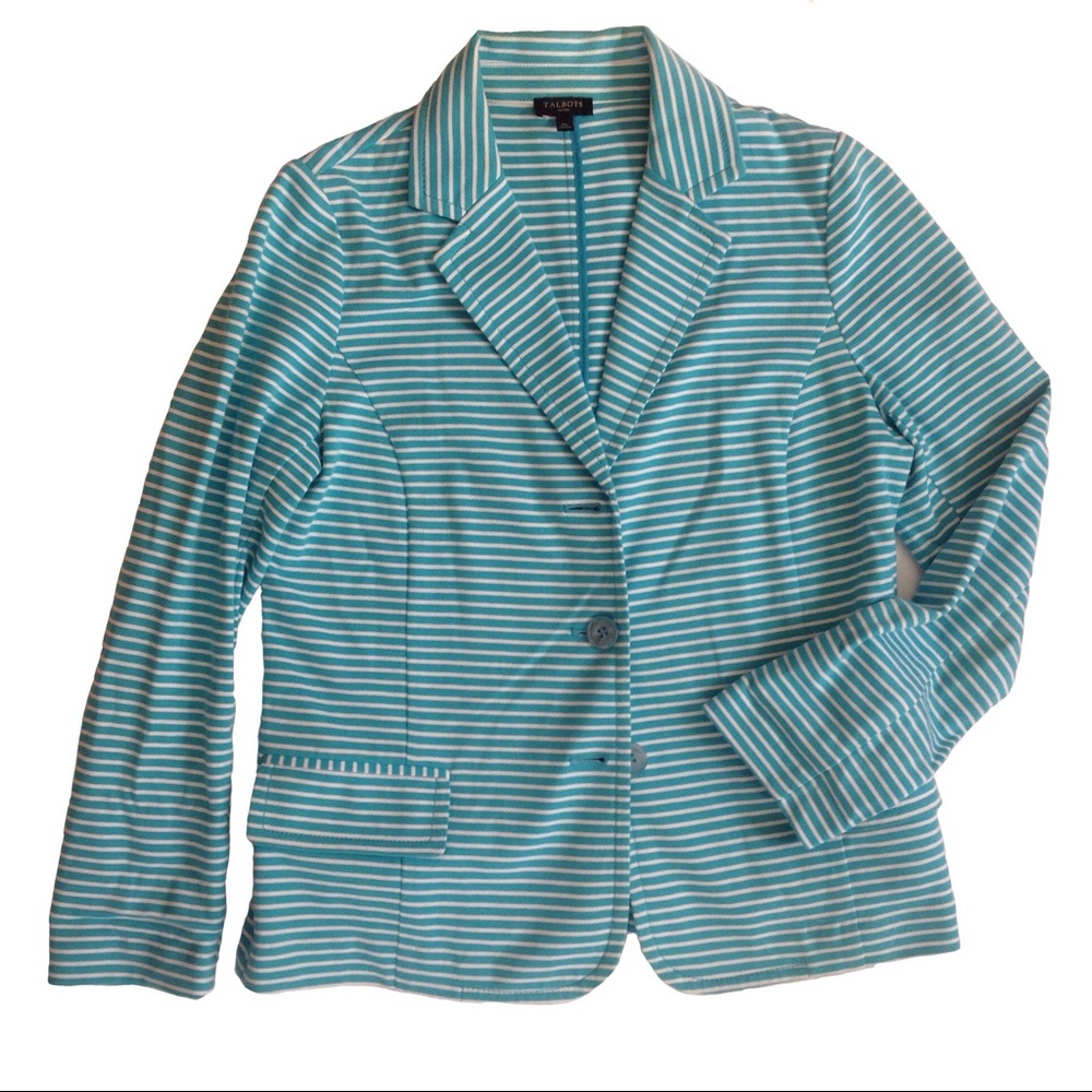 Talbots Casual Striped Blazer EUC